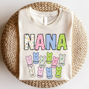 Easter Bunny Grandma Holding Little Marshmallow Kids Personalized Pure Cotton T-shirt