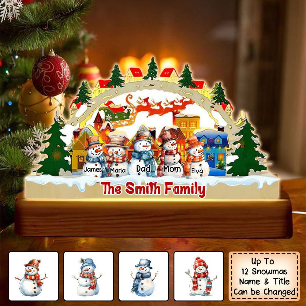 Personalized Home Decor Snowman LED Light For Christmas
