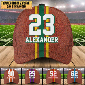 Personalized Football Caps Custom Name and Number Player All Over Print Cap