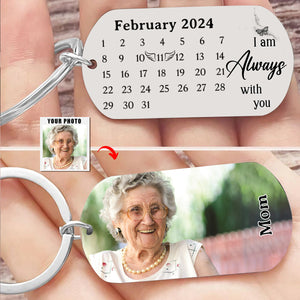 Personalized The day you Left Memorial Stainless Steel Keychain