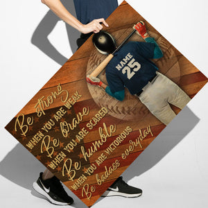 Personalized Gift for Baseball Lovers Poster-Baseball Be Strong